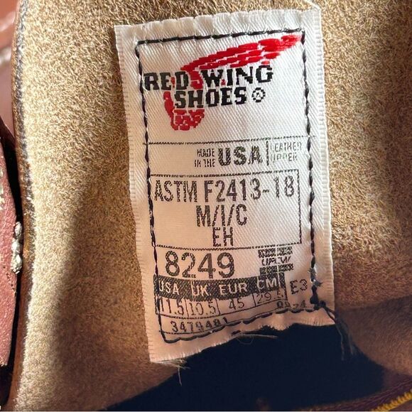 NEW Red Wing 8249 6” Brown Oil Resistant Steel Toe Men’s Size 11.5 EEE Wide - Picture 9 of 10